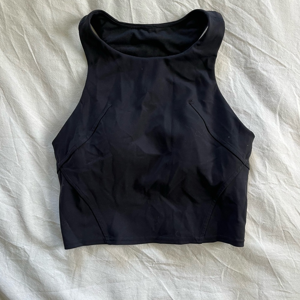 Lululemon Black Crop w/built in Bra